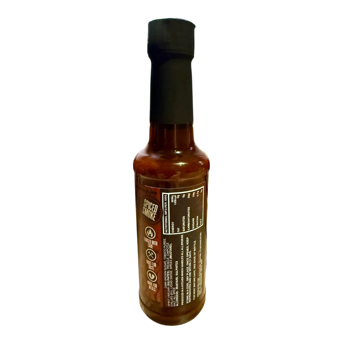 Smokey Chipotle sauce 150ml bottle – ingredients label
