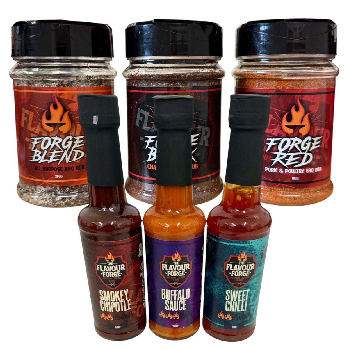 Rubs and Sauce bundle – three Forge BBQ rubs and three Flavour Forge sauces