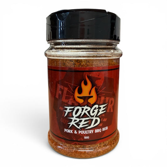 Forge Red pork and poultry BBQ rub 180g shaker jar