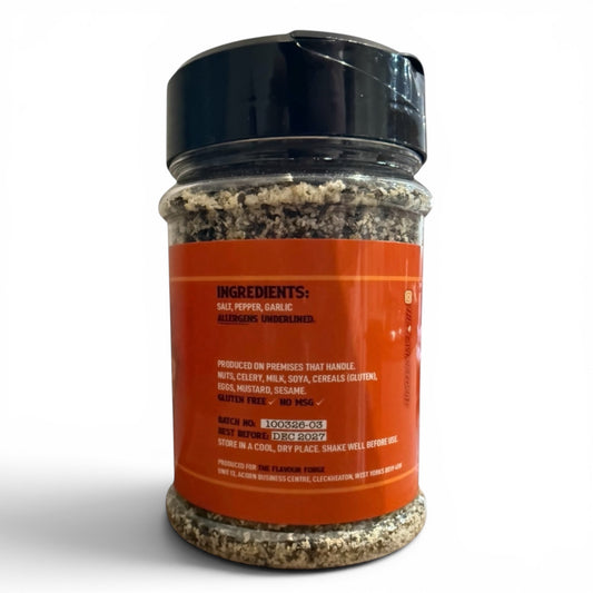 Forge Blend SPG rub jar – ingredients label