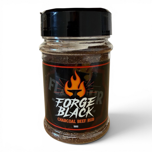 Forge Black charcoal beef rub 180g shaker jar